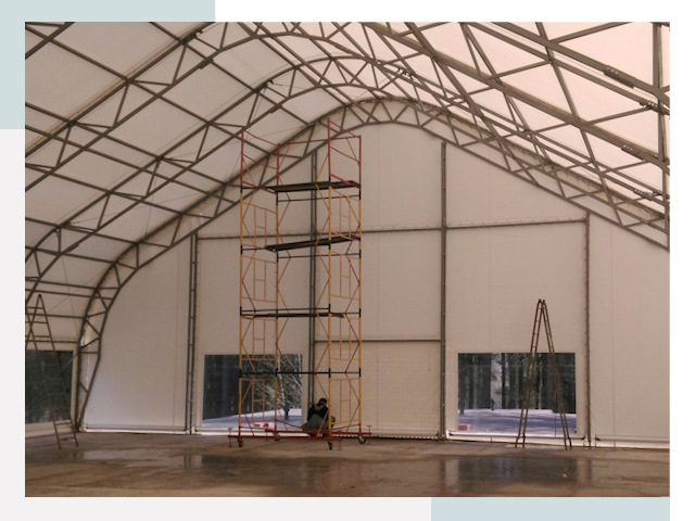 Шатровые ангары в Щёлкове